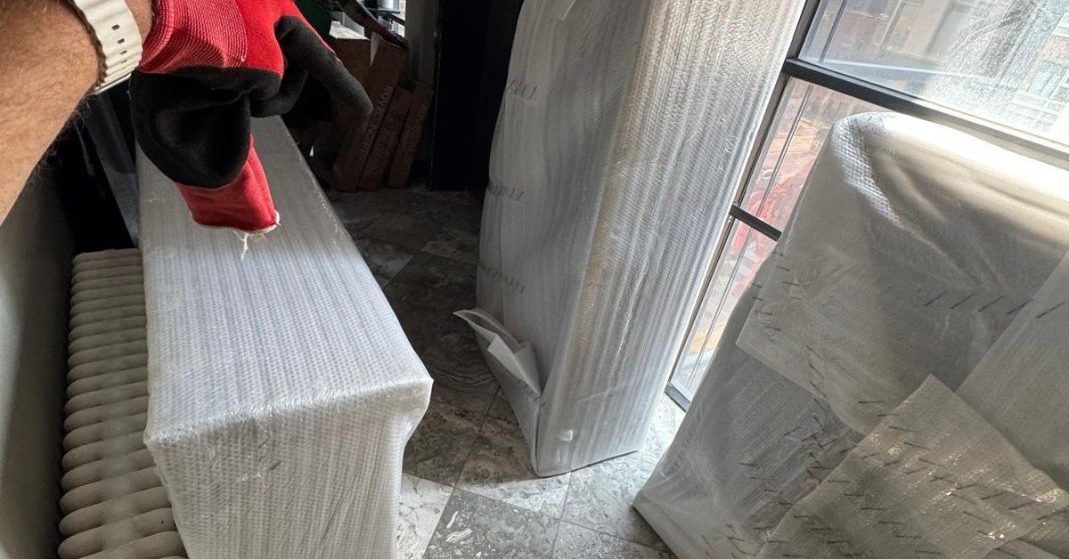 Furniture wrapped and protected before a move